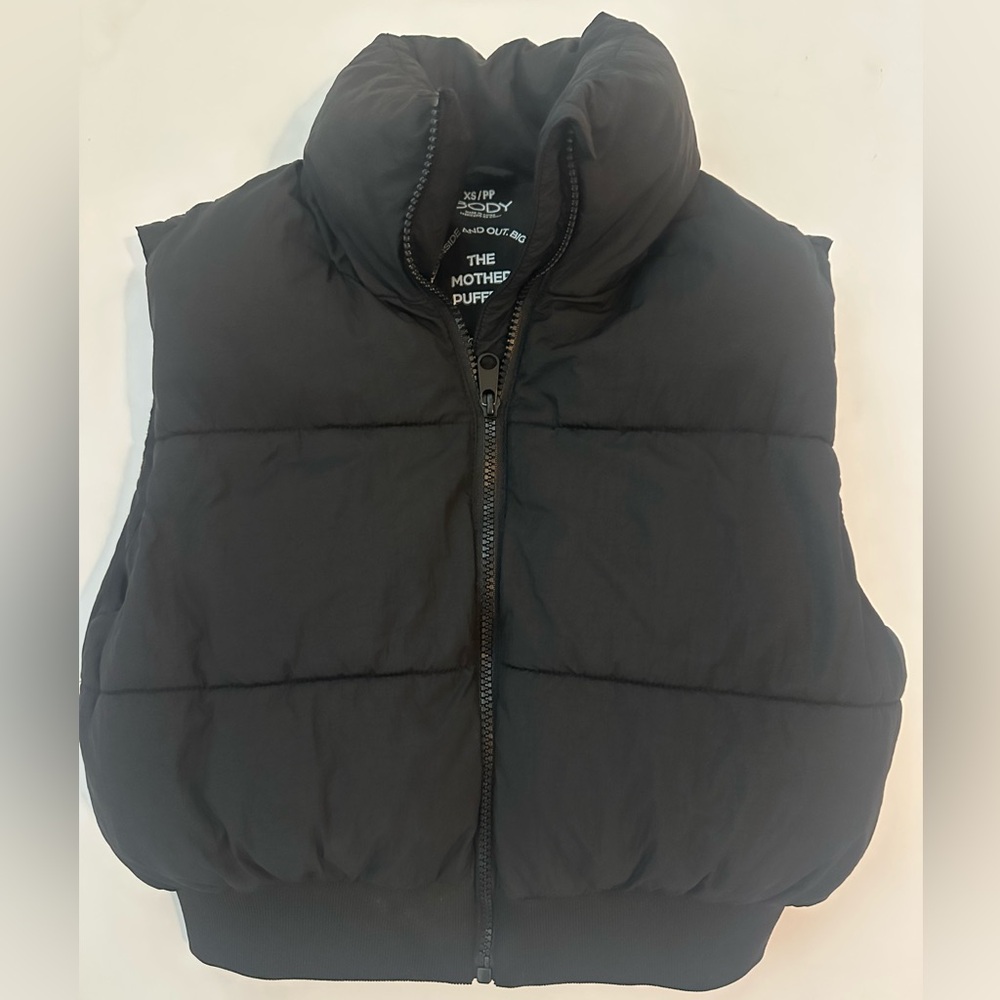 The Mother Puffer XS Black Eco Friendly Puffer Vest by Cotton On Body